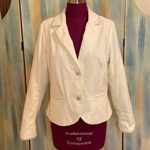 Old Navy Velvet Blazer Est 1994 White Crushed in XL